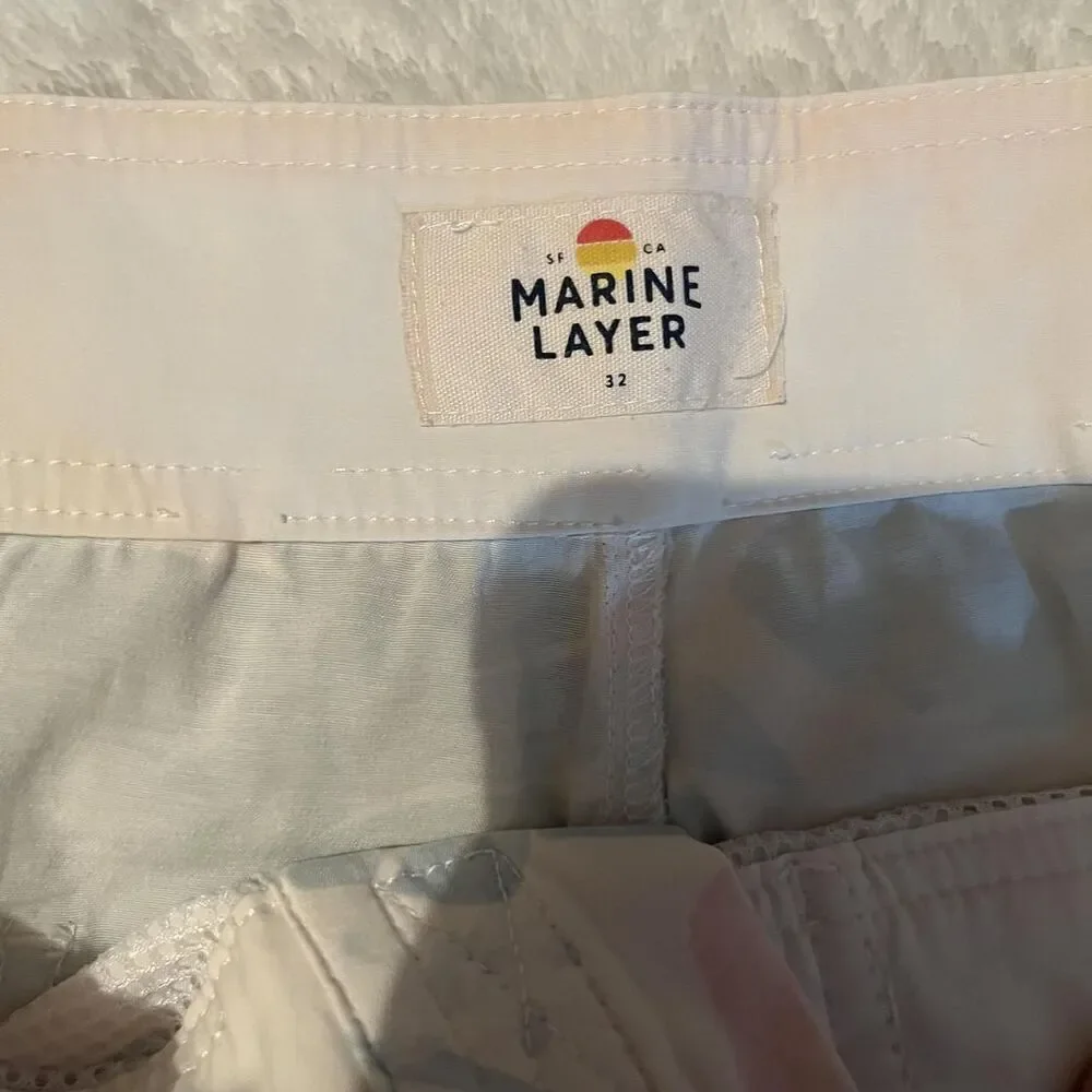 Marine-layer Men's White Swim-briefs-shorts